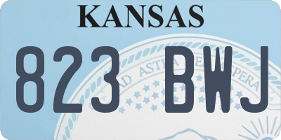 KS license plate 823BWJ