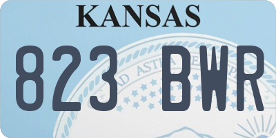 KS license plate 823BWR