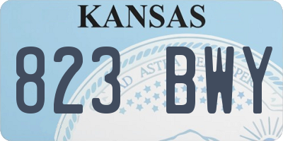 KS license plate 823BWY