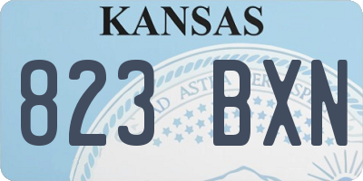 KS license plate 823BXN