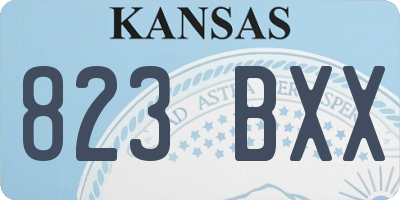 KS license plate 823BXX