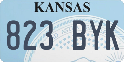KS license plate 823BYK