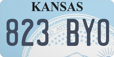KS license plate 823BYO