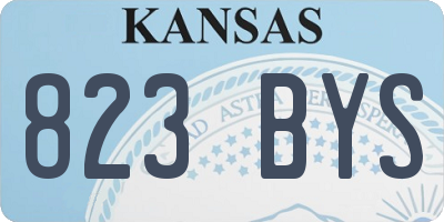 KS license plate 823BYS