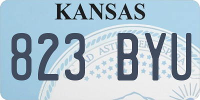 KS license plate 823BYU