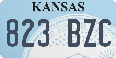KS license plate 823BZC