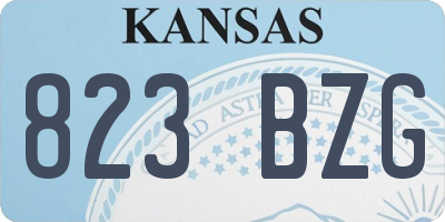 KS license plate 823BZG