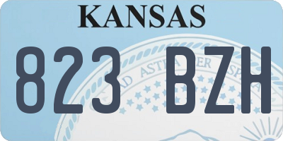 KS license plate 823BZH