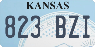 KS license plate 823BZI