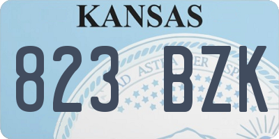 KS license plate 823BZK