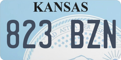 KS license plate 823BZN