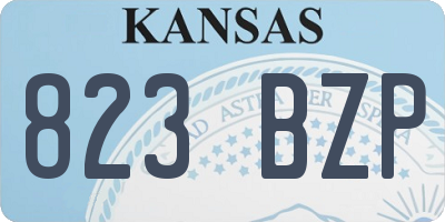 KS license plate 823BZP