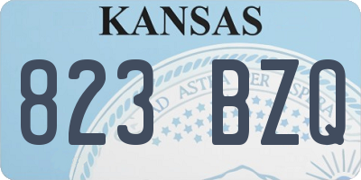 KS license plate 823BZQ