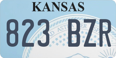 KS license plate 823BZR