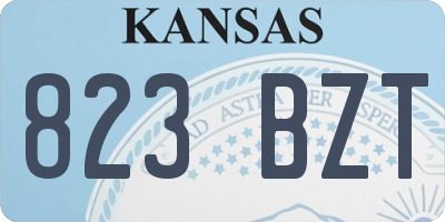 KS license plate 823BZT