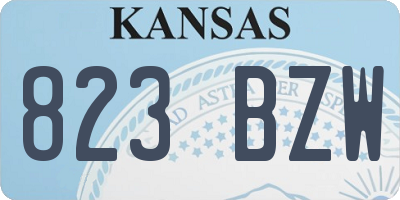 KS license plate 823BZW