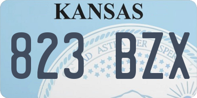 KS license plate 823BZX