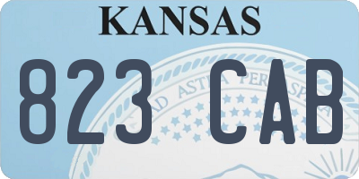 KS license plate 823CAB