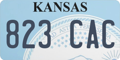 KS license plate 823CAC