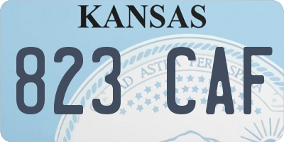 KS license plate 823CAF