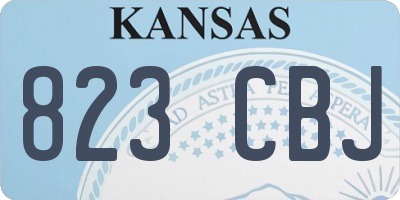 KS license plate 823CBJ