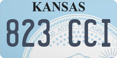KS license plate 823CCI