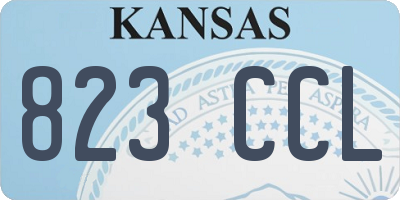 KS license plate 823CCL