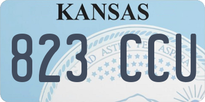 KS license plate 823CCU