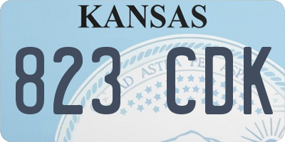 KS license plate 823CDK