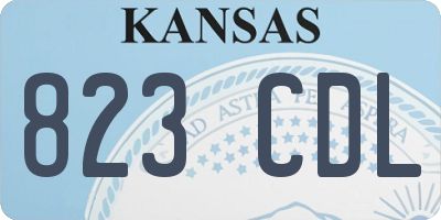 KS license plate 823CDL