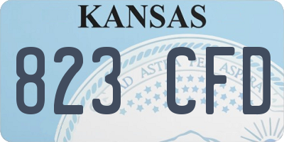 KS license plate 823CFD