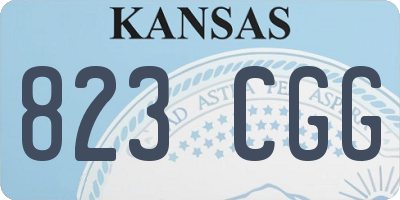 KS license plate 823CGG