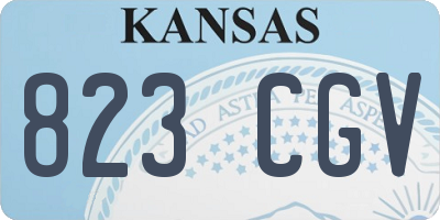 KS license plate 823CGV