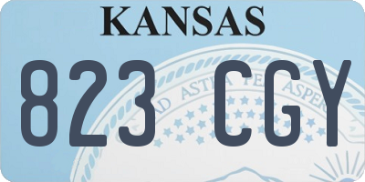 KS license plate 823CGY