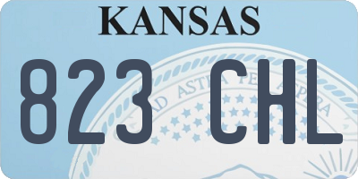 KS license plate 823CHL