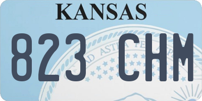 KS license plate 823CHM