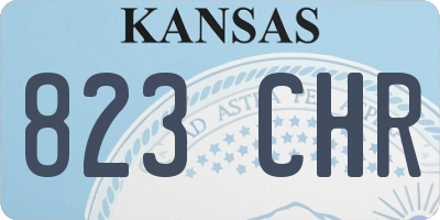 KS license plate 823CHR
