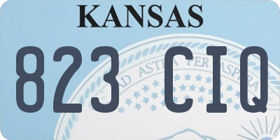 KS license plate 823CIQ