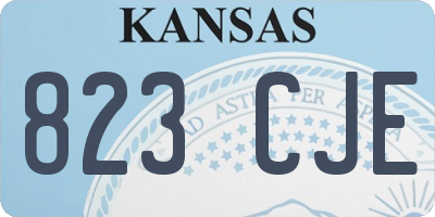 KS license plate 823CJE
