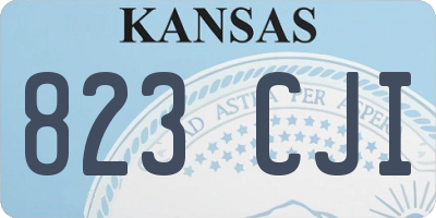 KS license plate 823CJI