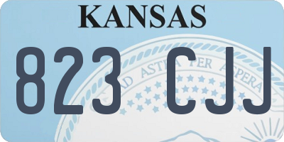 KS license plate 823CJJ