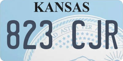 KS license plate 823CJR