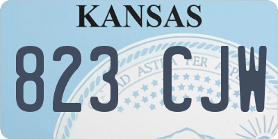 KS license plate 823CJW