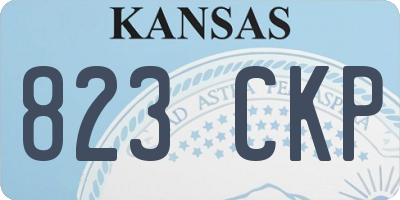 KS license plate 823CKP
