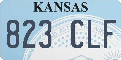 KS license plate 823CLF