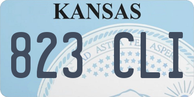 KS license plate 823CLI