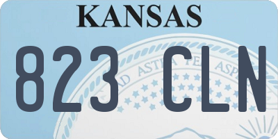 KS license plate 823CLN