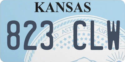 KS license plate 823CLW