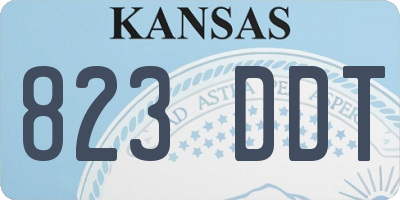 KS license plate 823DDT