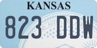 KS license plate 823DDW